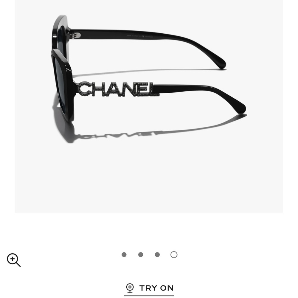CHANEL Black Square Sunglasses